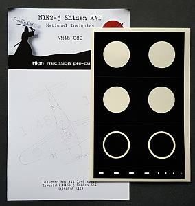 Kawanishi N1K2-j Shiden National Insignia paint mask (designed to be used with Hasegawa kits)