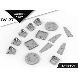 Additions (3D resin printing) 1/48 SET OF PLUGS AND PADS FOR SU-27 (Temp Models)