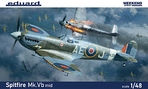 Model kit 1/48 Supermarine Spitfire Mk.Vb mid Weekend edition (Eduard kits) (damaged package) 