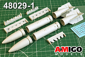 Additions (3D resin printing) 1/48 Suspended fuel tank PTB-3000 Su-24M, Su-34 (Amigo Models)