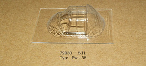 Vacu Canopy 1/72 Fw-58 (SP.HOBBY) (Rob Taurus)