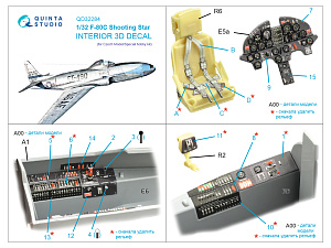 F-80C Shooting Star 3D-Printed & coloured Interior on decal paper (Czech Model/Special Hobby)