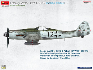 Model kit 1/48 Focke-Wulf Fw-190D-9 EARLY PROD. JG 54 "Grunherz" (MiniArt)