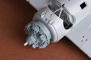 Additions (3D resin printing) 1/48 F4F-4 Wildcat Engine Set (TAM)