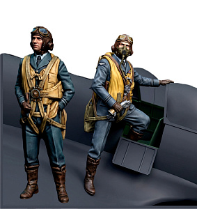 Addition (resin) 1/48 R.A.F. WWII Fighter Pilots (2 Figures) (SX-Art)