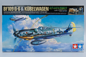 Model kit 1/48 Messerschmitt Bf-109G-6 & Kubelwagen Type 82 Set (Tamiya) 