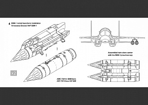 Additions (3D resin printing) 1/72 Two-post beam holder with B-8M NAR units (Advanced Modeling) 