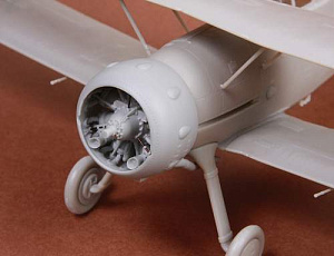 Additions (3D resin printing) 1/48 Gloster Gladiator Mk.I/Mk.II engine, exhaust & cowling (designed to be used with Eduard kits and Roden kits)