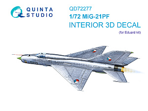 MiG-21PF 3D-Printed & coloured Interior on decal paper (Eduard)
