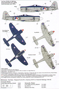 Decal 1/72 Hawker Sea Fury FB.11 (8) (Xtradecal)