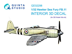 Hawker Sea Fury FB.11 3D-Printed & coloured Interior on decal paper (DBMK)