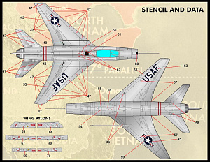 Decal 1/72 Colors & Markings of USAF Super Sabres (Furball Aero-Design)