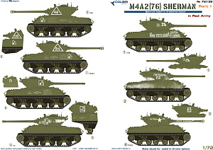 Decal 1/72 M4A2 Sherman (76) - in Red Army I (Colibri Decals)