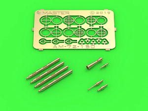 Aircraft detailing sets (brass) 1/72 PZL P.11A/P.11B/P.11C - details set - wz. 33 machine gun barrels, gunsight and Venturi Tube 