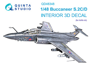 Buccaneer S.2C/D 3D-Printed & coloured Interior on decal paper  (Airfix)