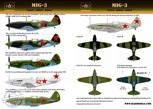 Decal 1/72 MiG-3 (5x Russian camo) Part 1 (HAD)