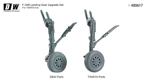 Additions (3D resin printing) 1/48 Lockheed-Martin F-35B Lightning II landing gear (designed to be used with Tamiya kits)