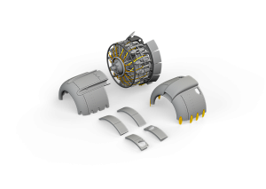 Additions (3D resin printing) 1/48 Mitsubishi A6M2 Zero engine complete (designed to be used with Eduard kits) 