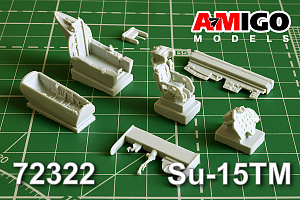 Additions (3D resin printing) 1/72 Cockpit of Su-15TM aircraft (Amigo Models) 