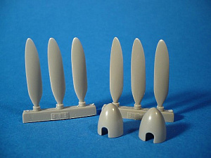 Additions (3D resin printing) 1/48 He-219 UHU short spinner-Propeller set (TAM)