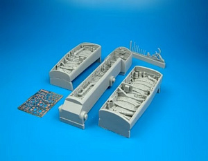 Additions (3D resin printing) 1/32 McDonnell-Douglas F/A-18C F/A-18D Hornet wheel bay (designed to be used with Academy kits) 