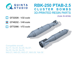 RBK-250 PTAB-2.5М Cluster Bombs, 2 pcs (for all kits)