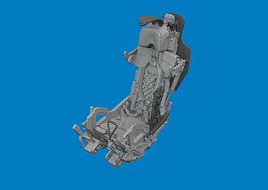 Additions (3D resin printing) 1/48 Mikoyan MiG-21F ejection seat with integral seat belts 3D-Printed 1/48 (designed to be used with Eduard kits)