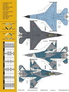 Decal 1/48     Lockheed-Martin F-16C Fighting Falcon 'Baby Got Fullback' Aggressors (Two Bobs)