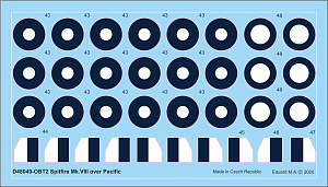 Decal 1/48 Spitfire Mk.VIII over Pacific (EDU)