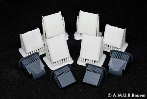 Additions (3D resin printing) 1/48 Air intake ramps and bypass windows for the F-14 (A.M.U.R.Reaver) 