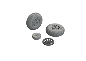 Additions (3D resin printing) 1/48 North-American P-51B/P-51C wheels cross tread 1/48 (designed to be used with Eduard kits)