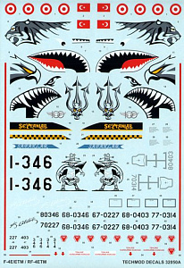 Decal 1/32      McDonnell F-4E/ETM RF-4E/ETM Phantom II Turkish Air Force  (Techmod)