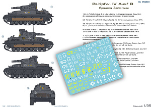 Decal 1/35 Pz.Kpfw. IV Ausf.D/C Operation Barbarossa (Colibri Decals)