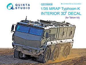 MRAP Typhoon-K 3D-Printed & coloured Interior on decal paper (for Takom kit)