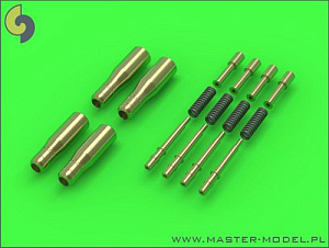 Aircraft guns (brass) 1/48      Hawker Hurricane Mk.IIC - Hispano Mk.II 20mm cannons (with round recoil springs) (4 pcs)