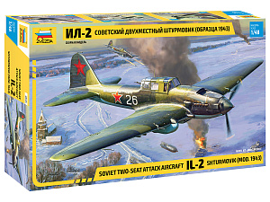 Model kit 1/48 Ilyushin IL-2 Stormovik Mod 1943 (Zvezda)