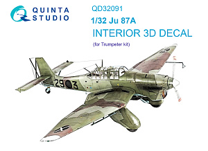 Ju 87A 3D-Printed & coloured Interior on decal paper (Trumpeter)