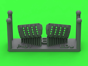 Aircraft detailing sets (resin) 1/72 P-51 Mustang - carburator air filter cover - RAF louvred type - version B (Eduard)