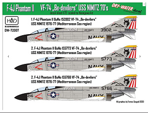 Decal 1/72 F-4J Phantom II Be-delivers (dry-water) (HAD)
