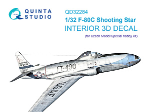 F-80C Shooting Star 3D-Printed & coloured Interior on decal paper (Czech Model/Special Hobby)