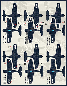 Decal 1/48 Grumman Hellcat (Furball Aero-Design)