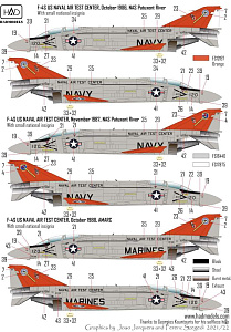 Decal 1/72  F-4J US NAVAL Air Test Center (HAD)