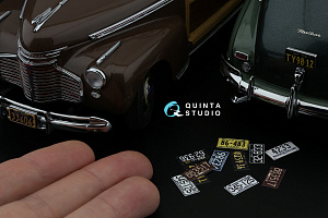 Northeastern U.S. License Plates 1940-1950 (All kits) (with metal base)