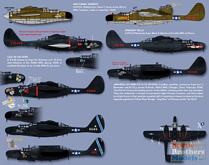 Decal 1/32 Northrop P-61A/P-61B Black Widow  (Zotz)