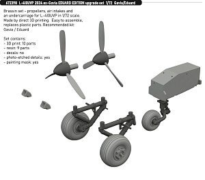 Additions (3D resin printing) 1/72 Let L-410UVP TURBOLET 2024 ex-Gavia EDUARD EDITION upgrade set 1/72 (designed to be used with Eduard and Gavia kits)