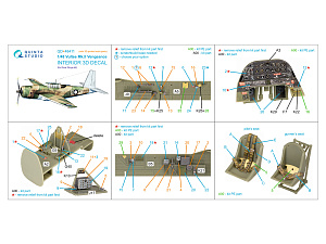 Vultee Mk.II Vengeance 3D-Printed & coloured Interior on decal paper (Dora Wings) (with 3D-printed resin parts)