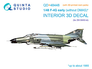 F-4G early 3D-Printed & coloured Interior on decal paper (Zoukei Mura SWS) (with 3D-printed resin parts)