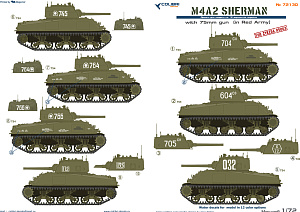 Decal 1/72 M4A2 Sherman (75) for Zvezda 5063 (Colibri Decals)