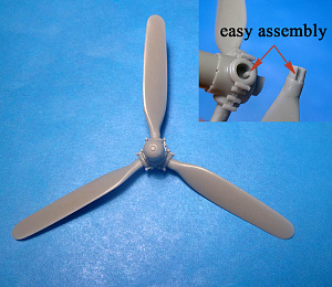 Additions (cast) 1/48 B-24/B-17 propellers (wide blades) (Vector) 