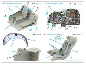 A-6E Intruder 3D-Printed & coloured Interior on decal paper (Fujimi)